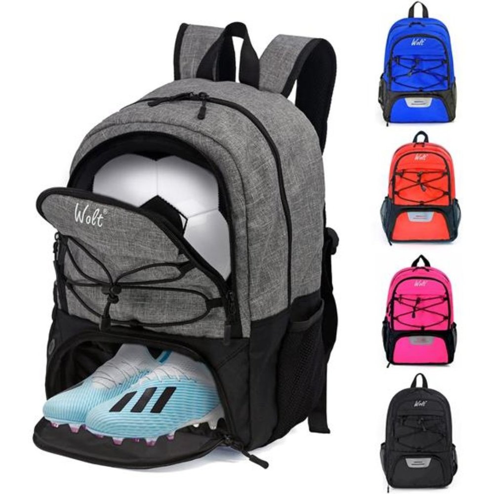 Youth Soccer Bag -  Includes Separate Cleat Shoe and Ball Compartment